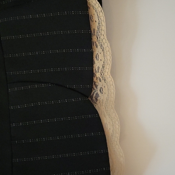 VTG STUDIO ONE 1980s Dotted Trendy Pinstripe Antique Lace Academia Blazer - Picture 5 of 8